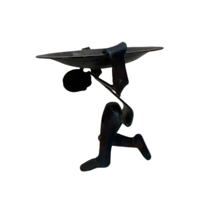 handmade in the 1990s and can be used not only for candles but as a catchall / candy dish.