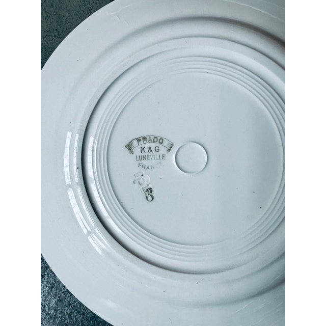1940s Art Deco Prado Dessert Plates in Earthenware from K&G Lunéville, 1940s, Set of 6 For Sale - Image 5 of 6