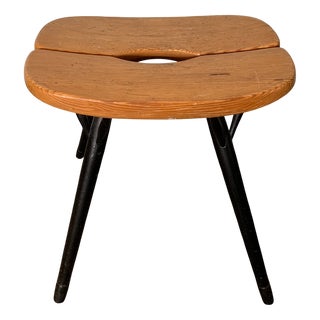 Vintage Pirkka Stool by Ilmari Tapiovaara for Laukaan Puu, 1970s For Sale