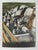 Early 20th century colortone advertising photograph of a team of gray draft horses at the water trough. Unsigned....