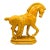 Mid-Century Tang-Style Horse Sculpture in Mustard Yellow Glaze - Chinoiserie, Hollywood Regency, Neoclassical For Sale