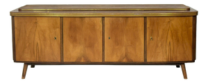 Mid-Century Sideboard in Wood with Gilt Details