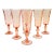 Pink Swirl Champagne Flutes - Set of 6 - France For Sale