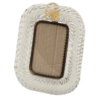 20th Century Italian Venetian Glass Photograph Frame attributable to Barovier & Toso., 1950s For Sale