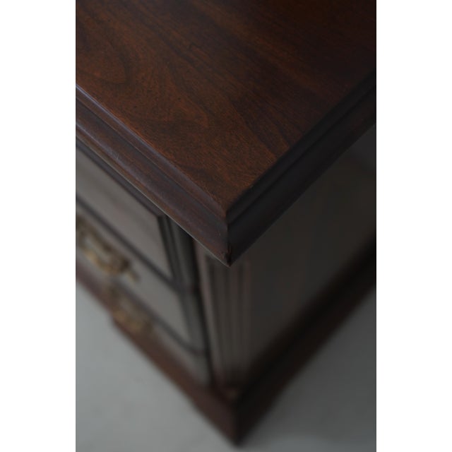 Vintage Cherry 7 Drawer Dresser W. Attached Mirror For Sale - Image 12 of 17