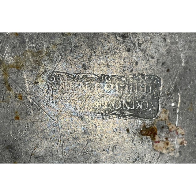 Arts & Crafts Huge Antique 18th Century John Townsend London Forged Pewter Dinner Plate Bowl For Sale - Image 3 of 9