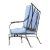 Salterini outdoor lounge chair with leaf designin iron. Seat depth - 23” Seat height 12” Piece is not marked but is...