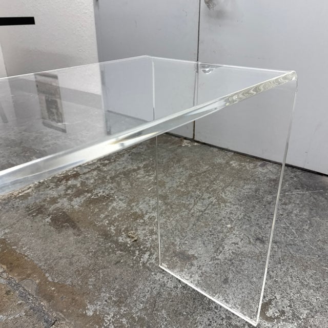 Cb2 Peekaboo Acrylic Console Table For Sale - Image 10 of 12