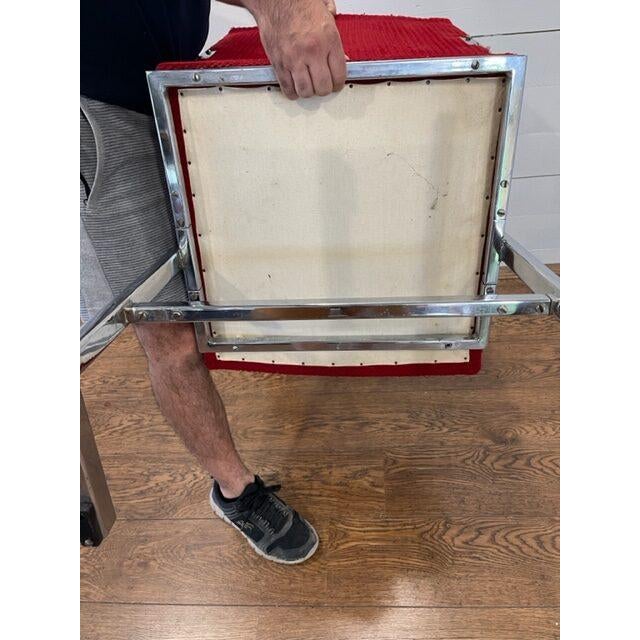 Vintage Chair in Red and Chrome For Sale - Image 7 of 10