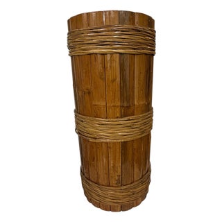 Vintage Bamboo Umbrella Stand For Sale
