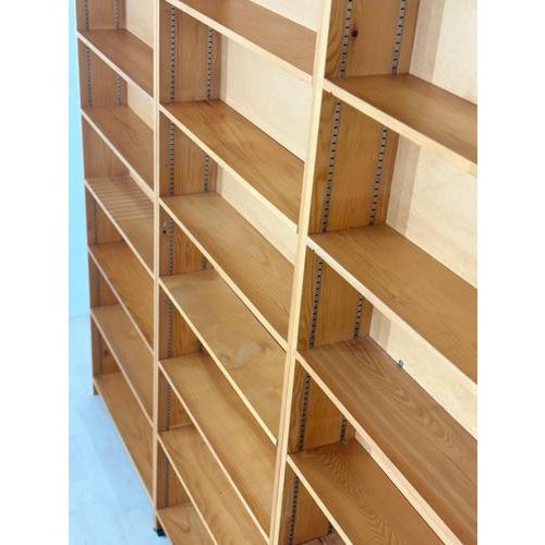 Wood Large Vintage Shelving Unit in Pine, 1960s For Sale - Image 7 of 18