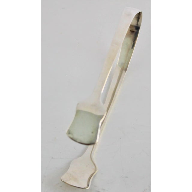 1970s Mid Century Modern Dot Pattern Crystal Ice Bucket With Silver Plated Tongs Barware For Sale - Image 5 of 8