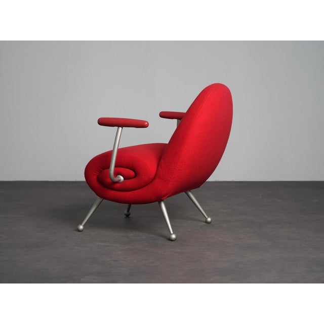 1990s Chiocciola Lounge Chair by Roberto Semprini for Arredaesse, Italy, 1994 For Sale - Image 5 of 11