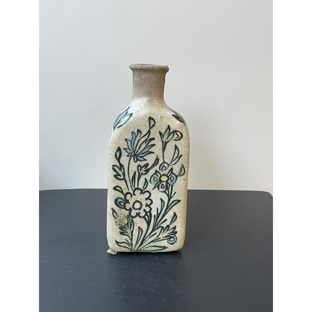 Ceramic White Triangular Qajar Vase, Set of 2 For Sale - Image 7 of 12