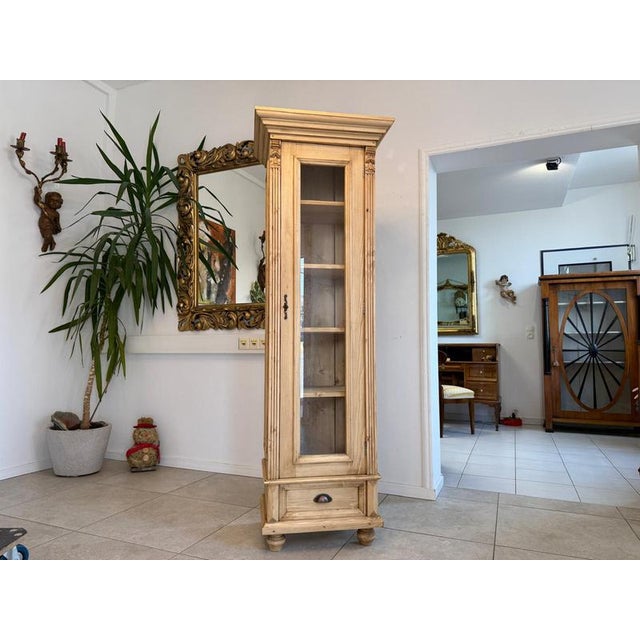 Rustic Display Cabinet in Natural Wood For Sale - Image 5 of 13