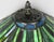 Late 20th Century Vintage Tiffany Style Leaded Stained Glass Daffodil Table Lamp With Bronzed Fluted Base For Sale - Image 5 of 14