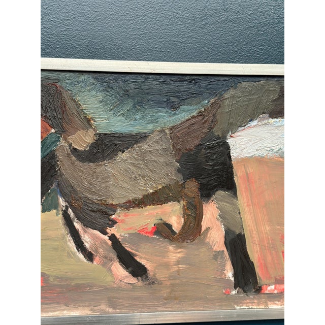 1950s Calle Johansson, Two Horses, 1959, Oil Painting on Panel, Framed For Sale - Image 5 of 15