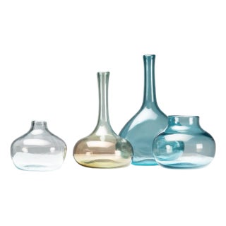 Crazy Bottles Vases by Claude and Florence Morin, Dieulefit, France, 1970s, Set of 4 For Sale