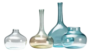 Crazy Bottles Vases by Claude and Florence Morin, Dieulefit, France, 1970s, Set of 4