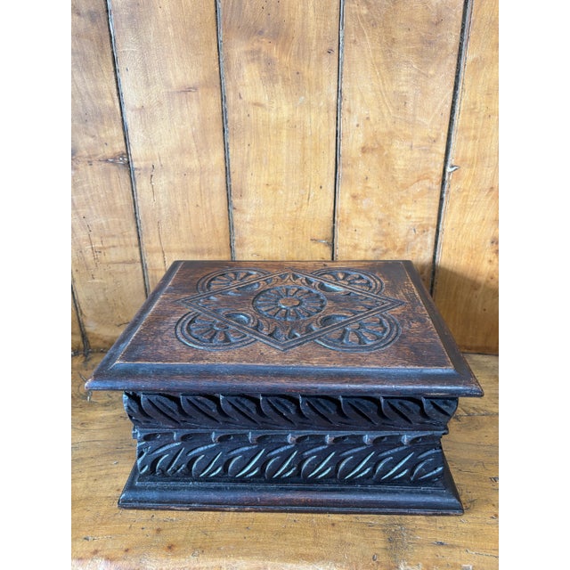 18th Century Antique English Oak Box For Sale - Image 5 of 10