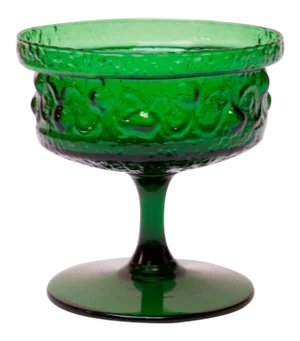 Stelvia Emerald Blown-Glass Stemmed Dish Designed by Wayne Husted