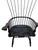 1990s Ethan Allen Black Windsor Chair Comb Back Philadelphia Armchair Saddle Seat For Sale - Image 10 of 16