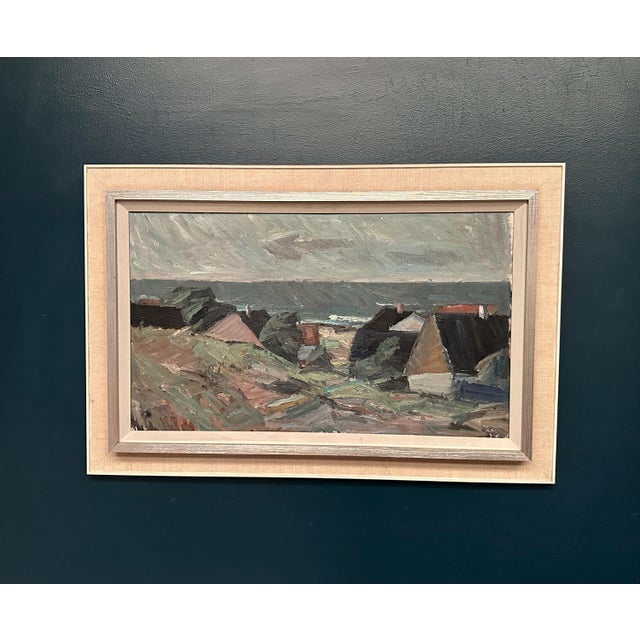 Carl Berndtsson, Village, 1960s, Oil Painting on Canvas, Framed For Sale - Image 9 of 14