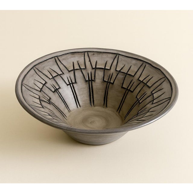 Gray Vintage Ceramic Bowl by Jacques Pouchain, 1950s For Sale - Image 8 of 9