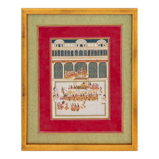 Persian Illuminated Miniature Gouache on Paper For Sale