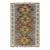 Tribal Turkish Kilim Beige Blue Hand-Woven Wool Rug For Sale