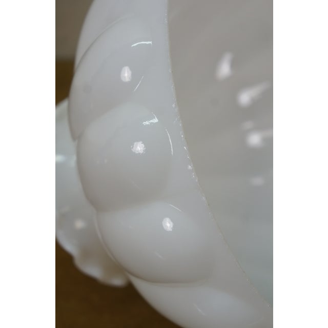 Vintage Pee Gee Milk Glass Shade Brass Wood Sinumbra Faux Oil Table Lamp 26" For Sale - Image 9 of 15