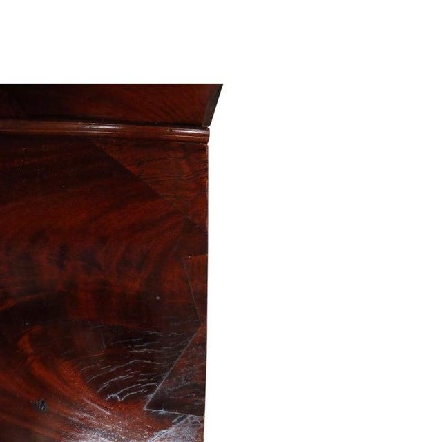 American Empire Classical Flame Mahogany Clawfoot Secretary Desk C1840 For Sale - Image 9 of 15