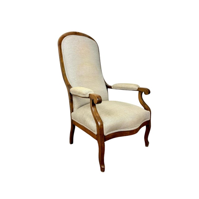 French Voltaire Armchair, 1940s For Sale - Image 4 of 11