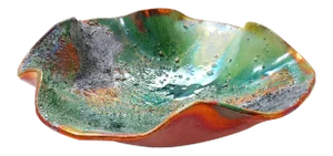 Green Forest Bowl in Copper from Ceramiche Lega