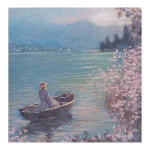 Original Oil Painting, Boat Fishing