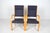 Beautiful pair of Finnish lounge chairs with bentwood beech frames and striped silk upholstery. These are (c), 1970s and...
