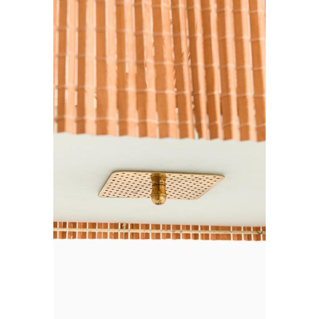 Ceiling Lamp in Brass and Glass by Paavo Tynell, 1940s For Sale - Image 3 of 10
