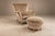 Brazilian Modern Armchair and Ottoman in Hardwood and Taupe Chenille by Carlo Hauner, Brazil, 1950s — Lot 353 For Sale - Image 12 of 18