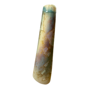 Mid 20th Century Tony Evan’s Cylindrical Ancient Sands Raku Pottery Vase