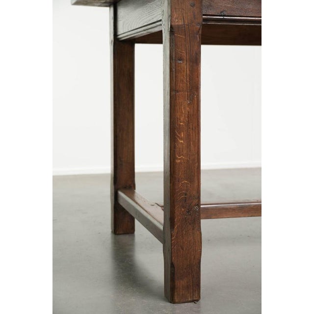 Antique French Farmhouse Oak Dining Table with Drawer For Sale - Image 13 of 14