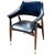 Mid-Century Modern Mid-Century Modern Sculptural Walnut Barrel Back Armchair W/ Brass Accents For Sale - Image 3 of 6