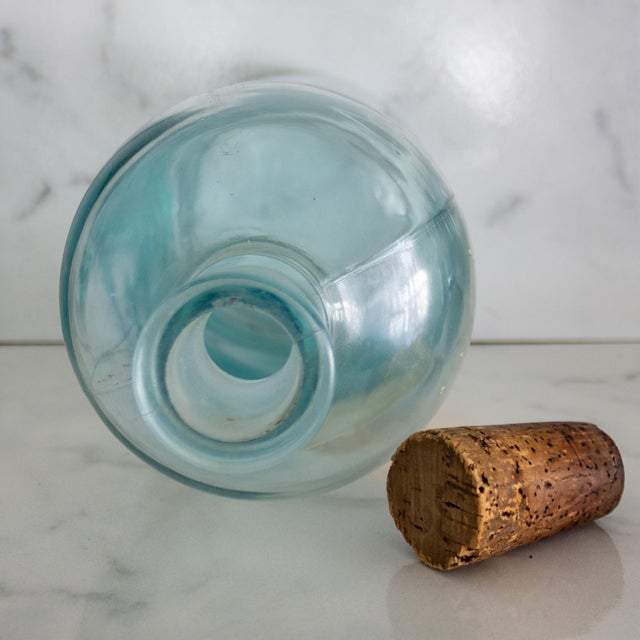 Pair of American Antique Aqua Apothecary Bottles From Chicago and Lexington For Sale - Image 17 of 18