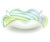 Beautiful vintage Murano hand blown white, yellow, blue green and silver flecks swirling Italian art glass centerpiece...