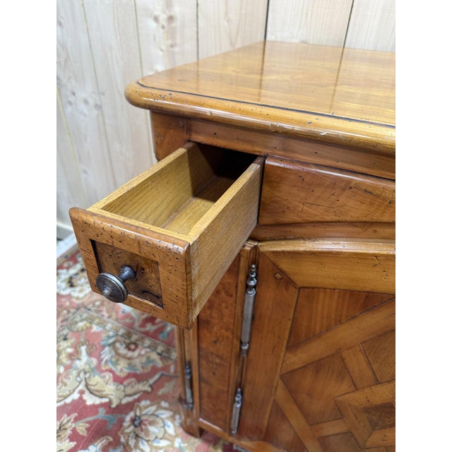 Wood Hunting-Style Sideboard in Cherry Wood, 1980s For Sale - Image 7 of 9
