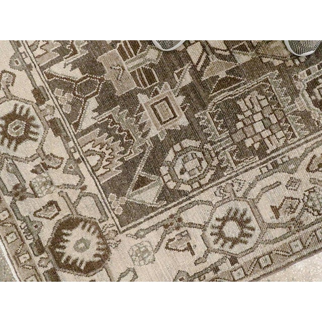 Mid 20th Century Galerie Shabab Collection Mid-20th Century Persian Malayer Accent Rug For Sale - Image 5 of 6