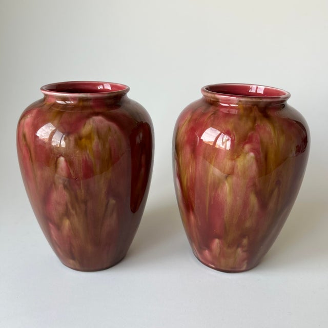 Antique Art Nouveau Drip Glaze Vases by Wardle & Co, 1900, Set of 2 For Sale - Image 4 of 4