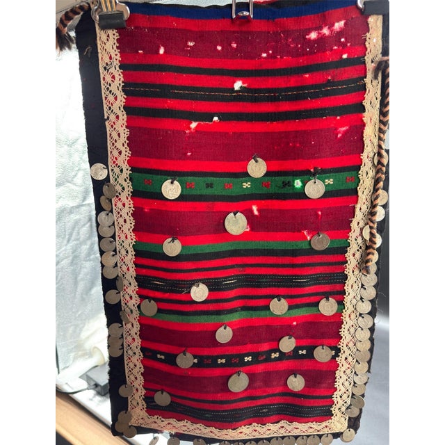 Vintage Bulgarian Folk Costume Apron, Prestilka For Sale - Image 10 of 17