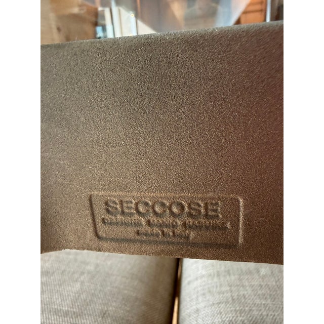 Seccose Modern Industrial Metra Dining Table: Glass on Brushed Aluminum For Sale In New York - Image 6 of 8
