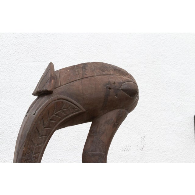 Brown Ancient Savannah African Weathered Bird Statue For Sale - Image 8 of 10