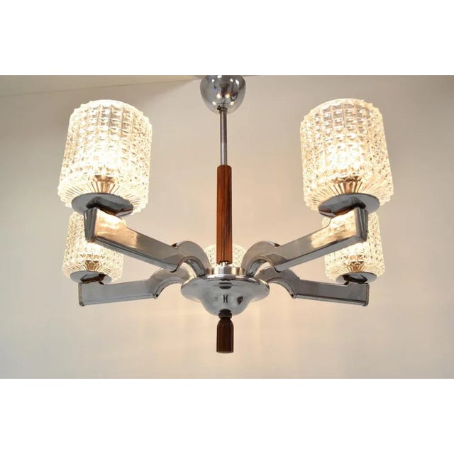 1960s Mid-Century Chrome Chandelier, 1960s For Sale - Image 5 of 14